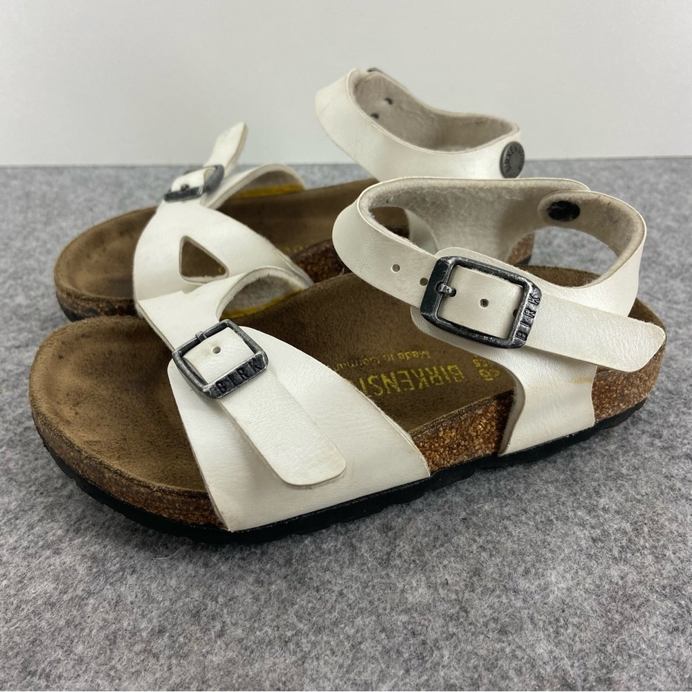 Birkenstock Rio Birko-Flor Kids White Sandals Size Little Kids 26 US 8-8.5